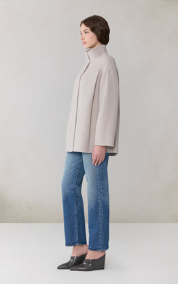 KIERRA Cape Jacket in Double-Face Wool