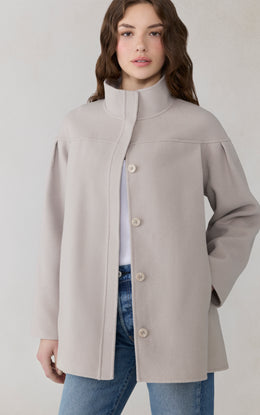 KIERRA Cape Jacket in Double-Face Wool