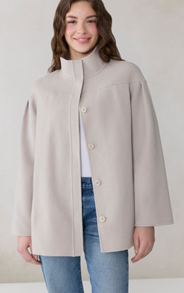 KIERRA Cape Jacket in Double-Face Wool