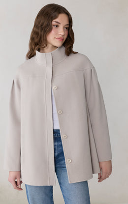 KIERRA Cape Jacket in Double-Face Wool