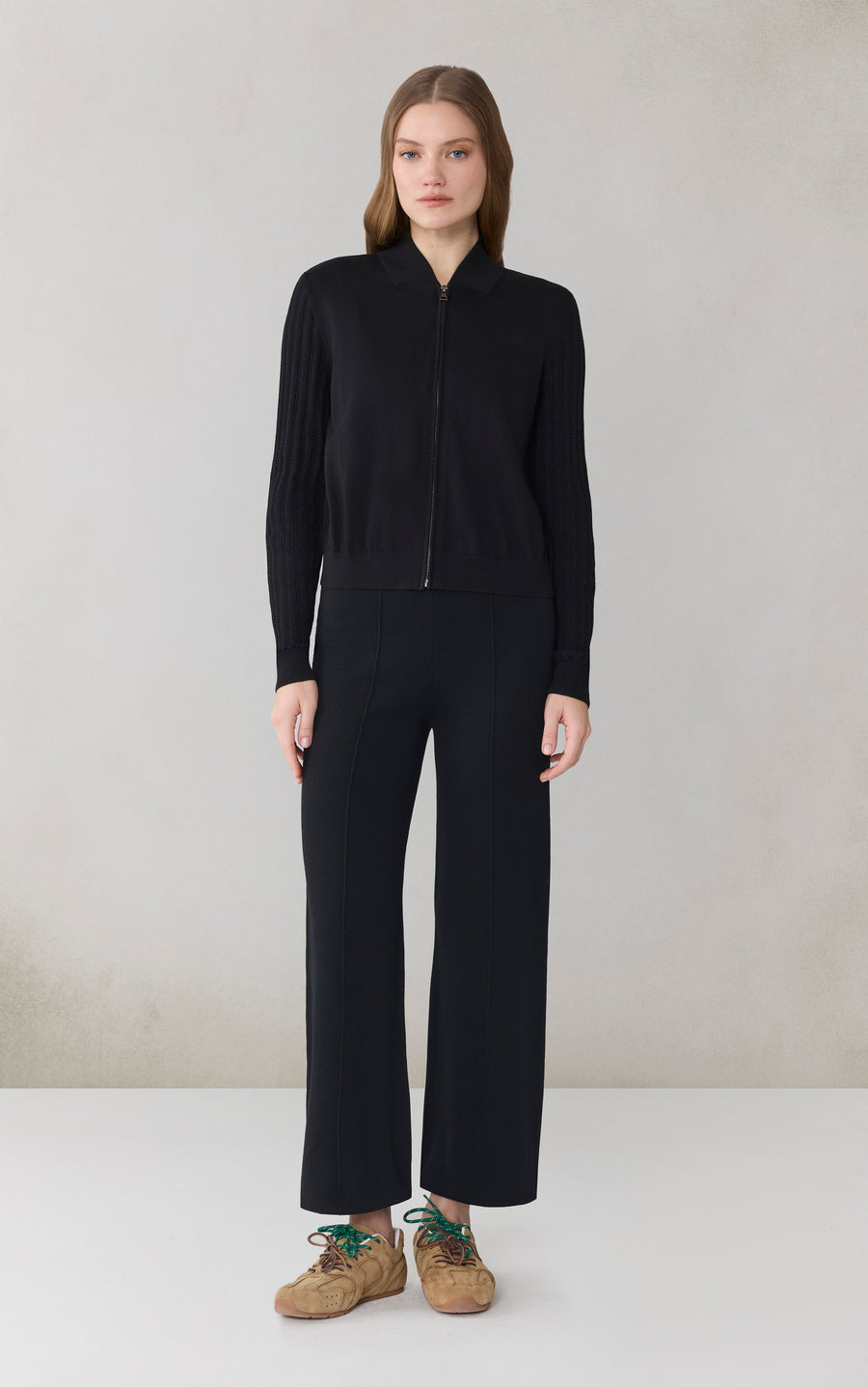 LORETTA Bomber in Silk Cotton Knit