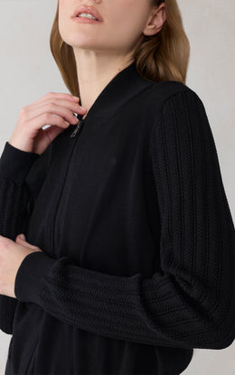 LORETTA Bomber in Silk Cotton Knit