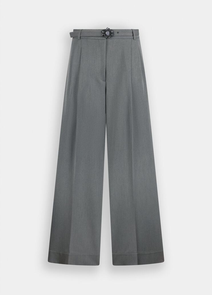 Liu Jo Milano Grey Palazzo Trousers | Women’s Smart Wide-Leg Pants