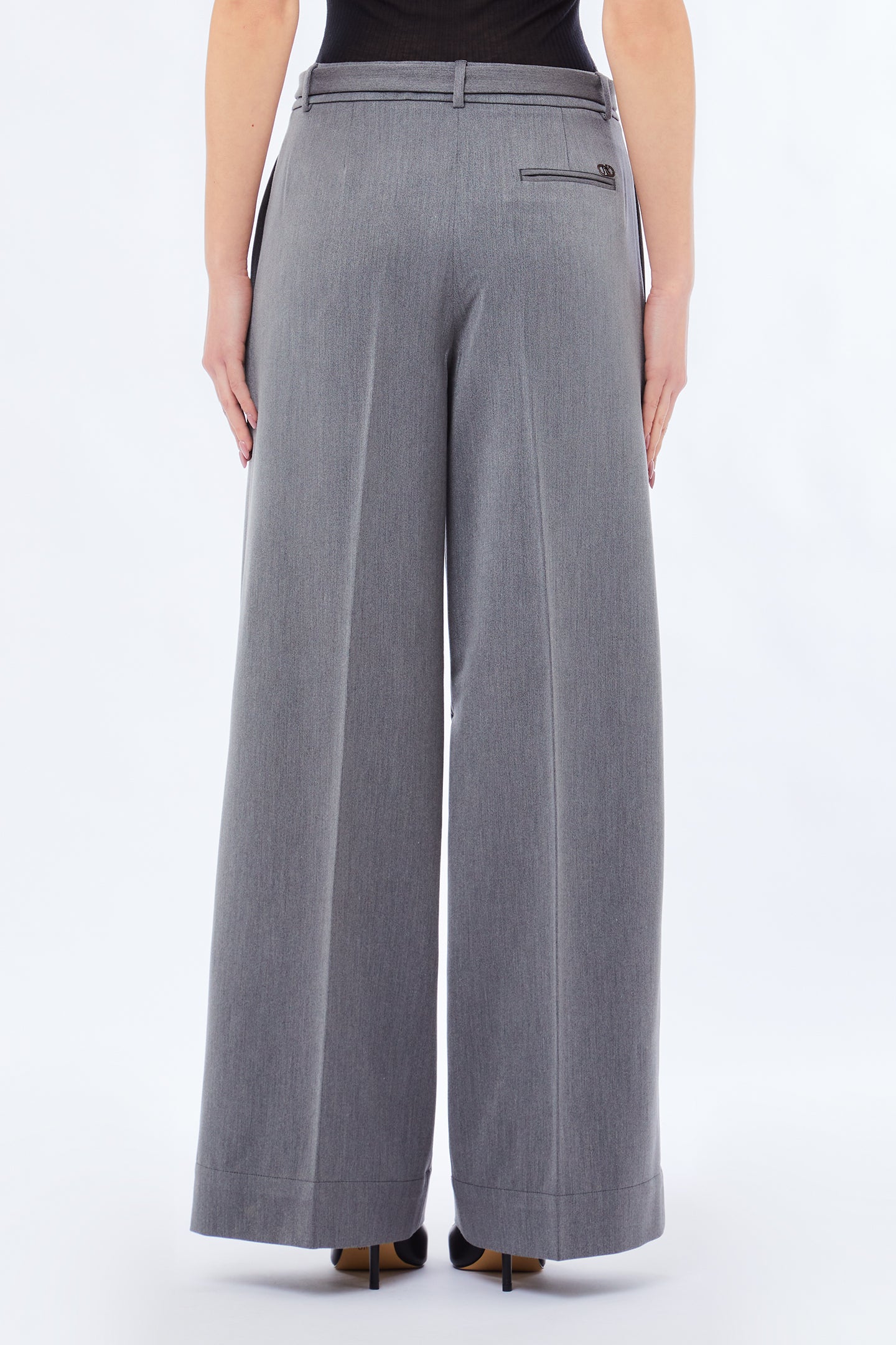 Liu Jo Milano Grey Palazzo Trousers | Women’s Smart Wide-Leg Pants
