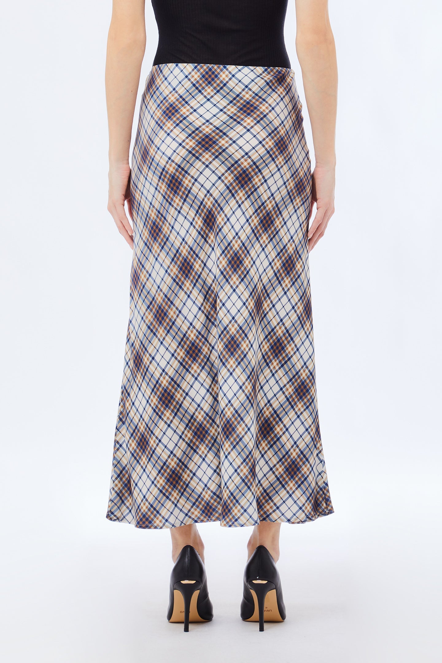 Liu Jo Milano Checked Midi Skirt