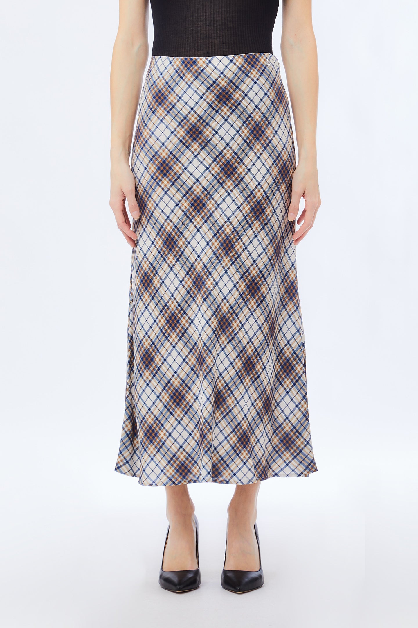 Liu Jo Milano Checked Midi Skirt