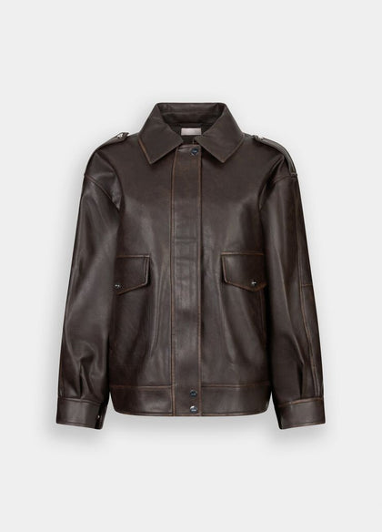 Liu Jo Milano Utility Style Brown Coated Jacket