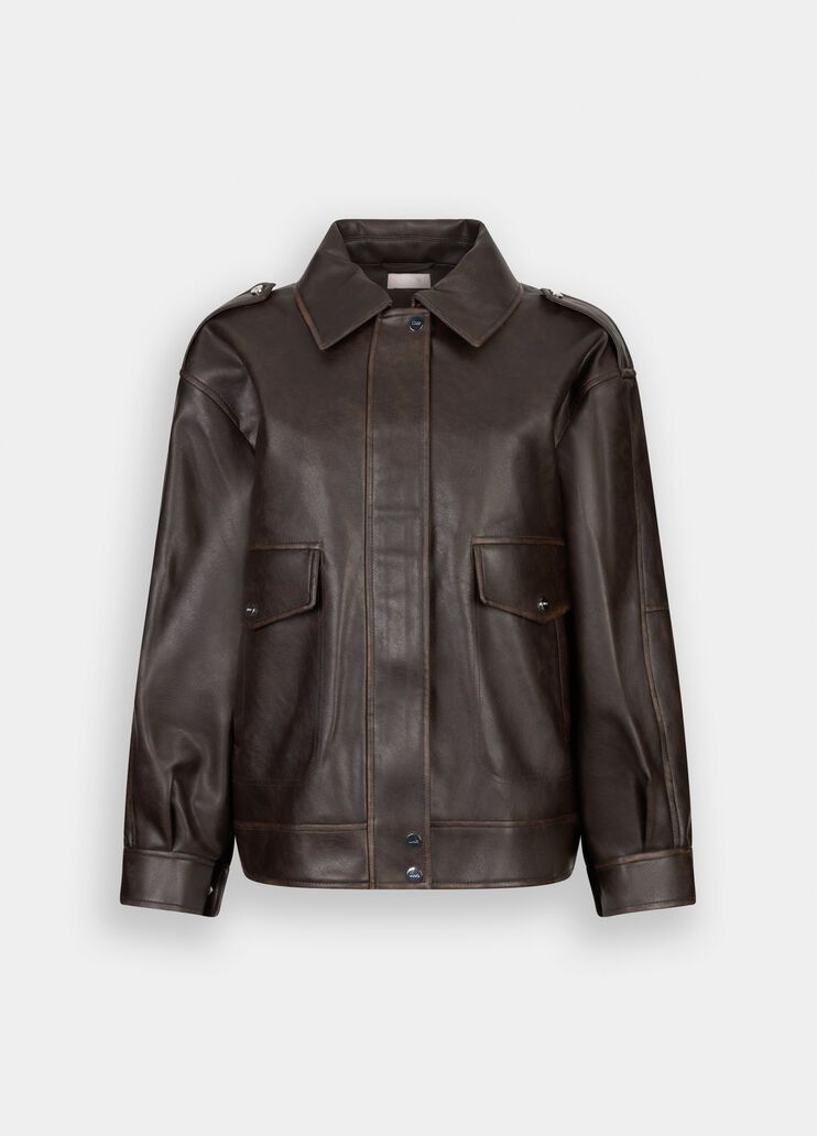 Liu Jo Milano Utility Style Brown Coated Jacket