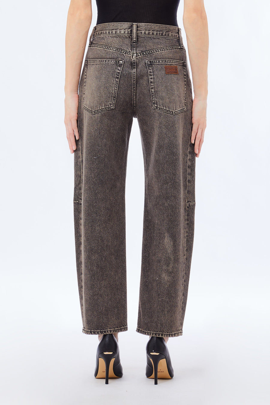 Liu Jo Milano Women’s Boyfriend Jeans in Stonewash Denim with Glitter Detail