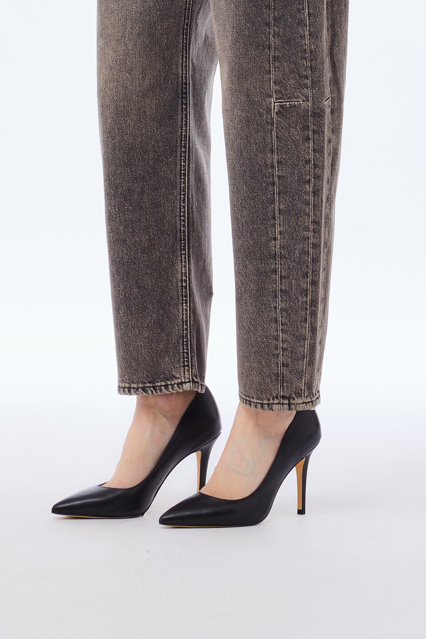 Liu Jo Milano Women’s Boyfriend Jeans in Stonewash Denim with Glitter Detail