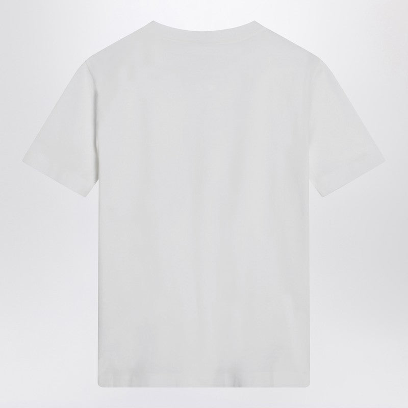 Brunello Cucinelli White cotton t-shirt with shiny pocket