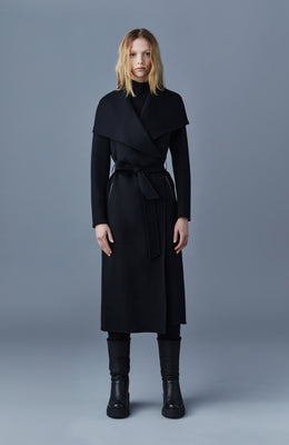 MAI-CN Double-face Belted Wool Wrap Coat