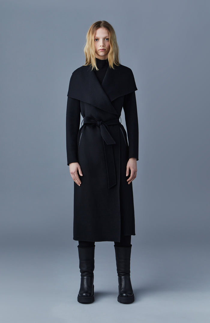 MAI-CN Double-face Belted Wool Wrap Coat
