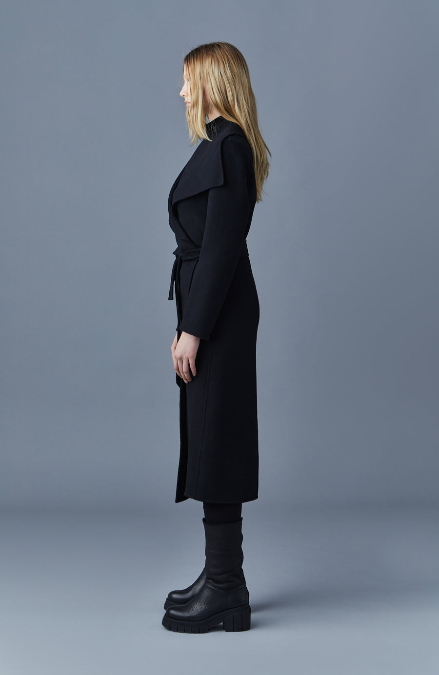 MAI-CN Double-face Belted Wool Wrap Coat