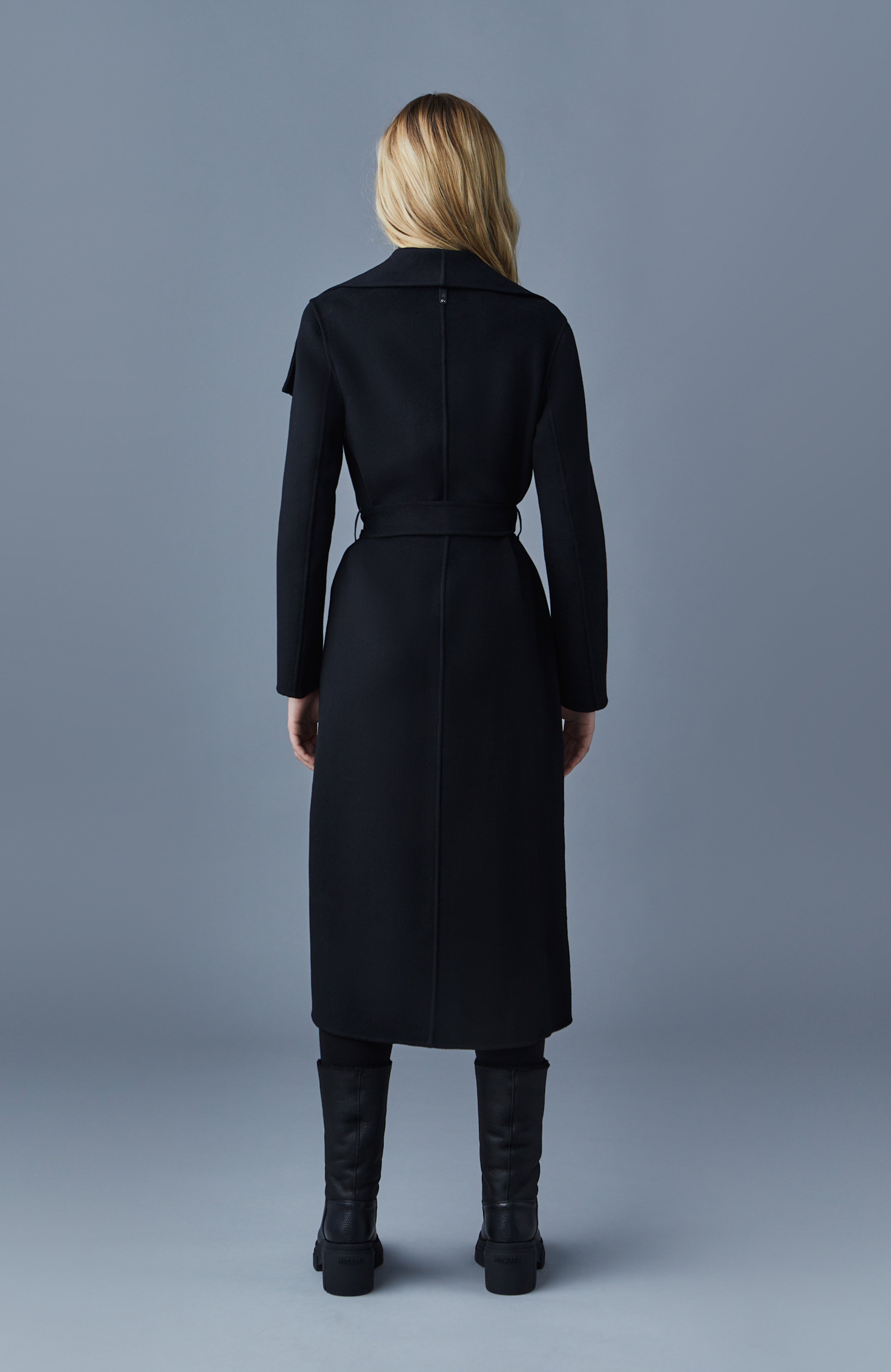 MAI-CN Double-face Belted Wool Wrap Coat