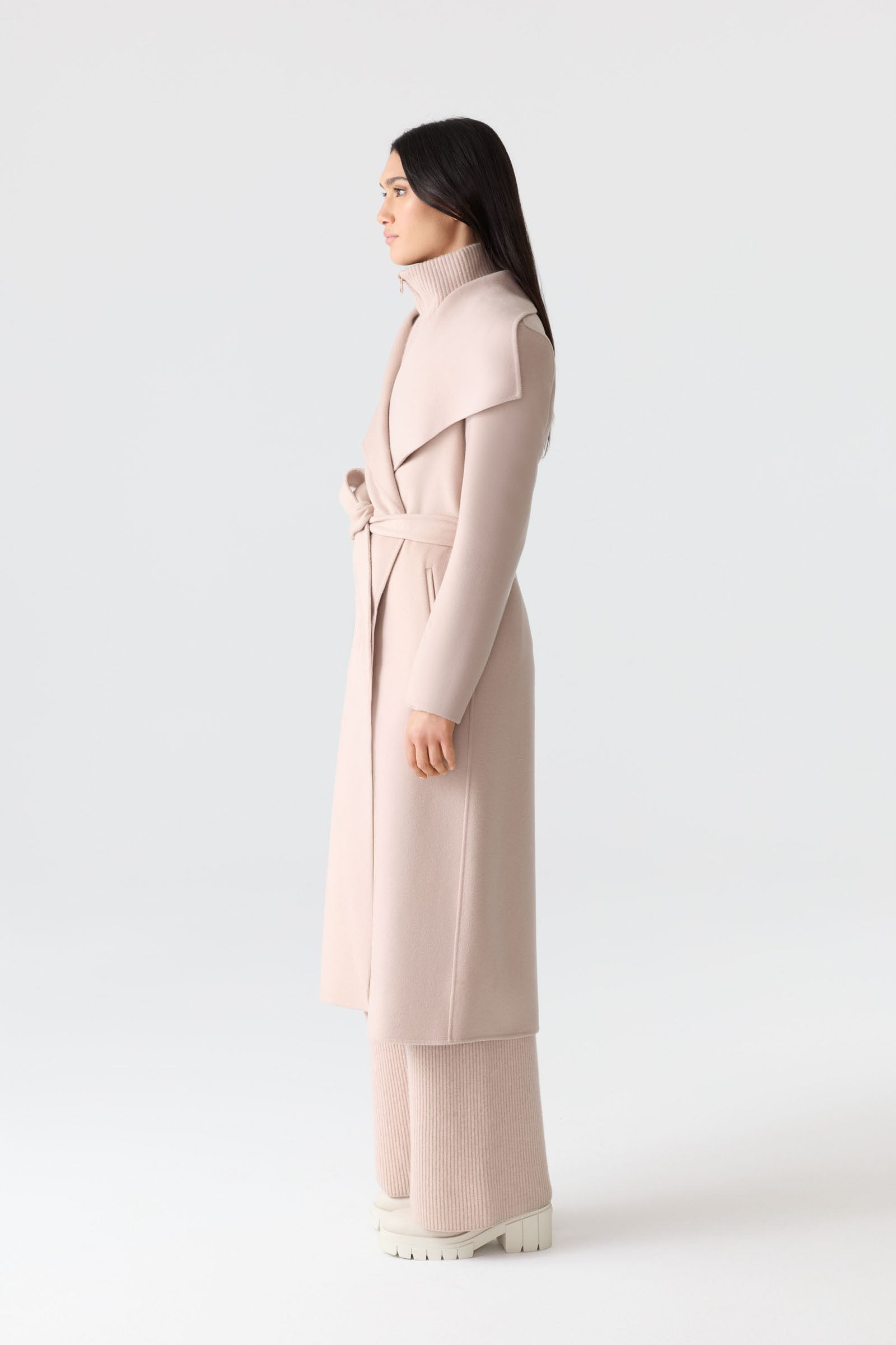 Mackage MAI-CN Double-face Belted Wool Wrap Coat