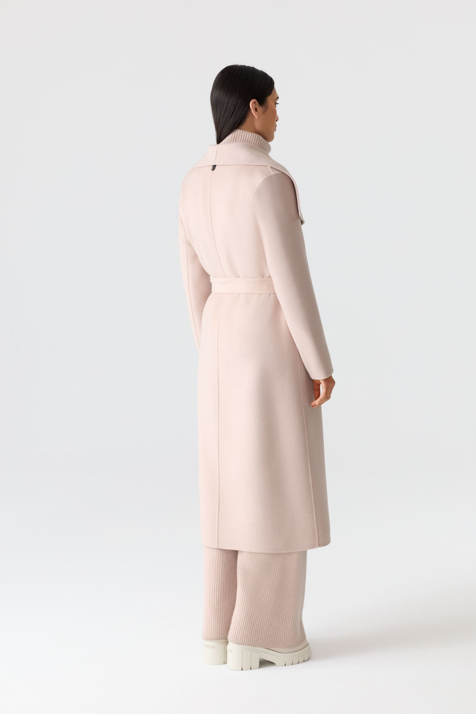 Mackage MAI-CN Double-face Belted Wool Wrap Coat