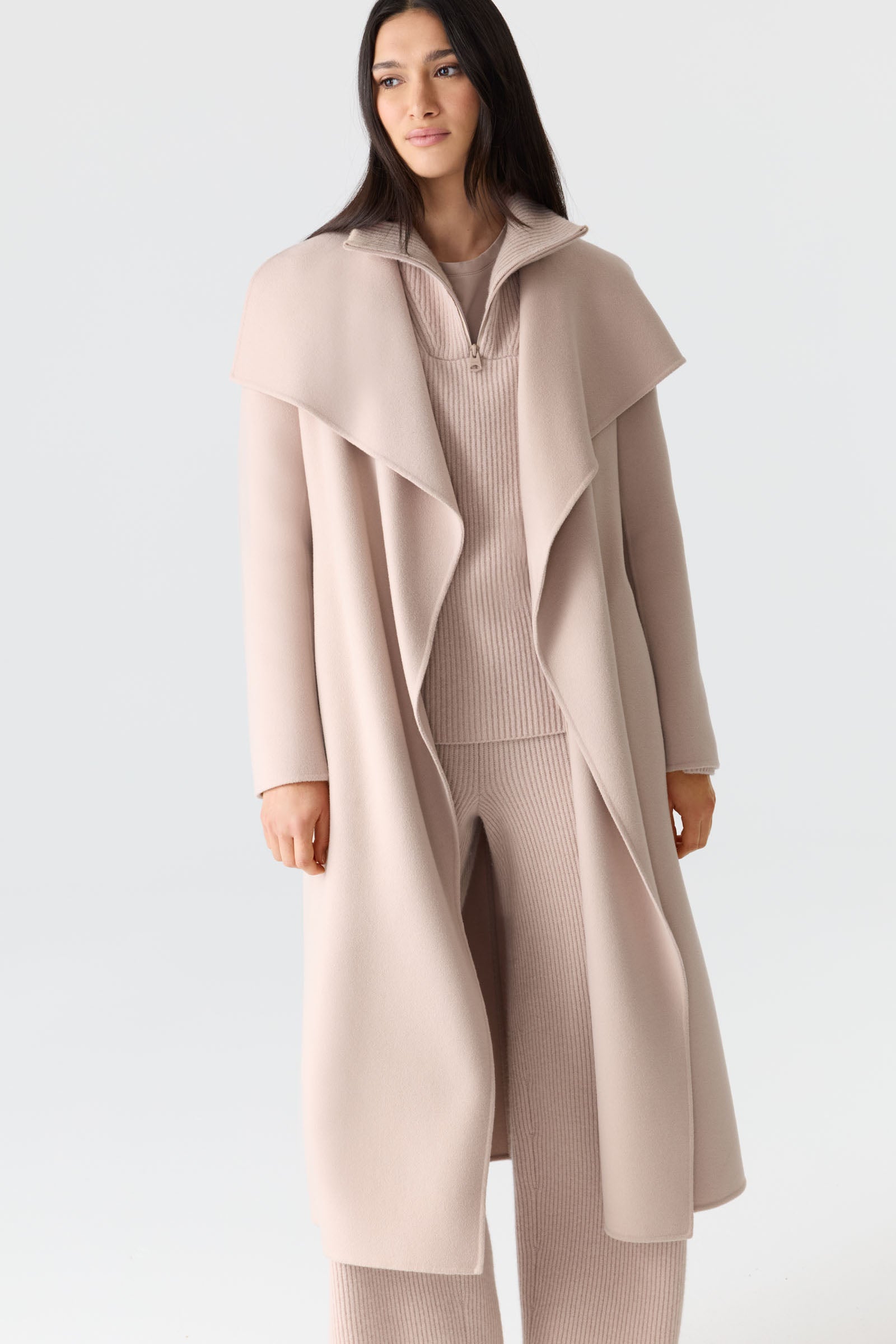 Mackage MAI-CN Double-face Belted Wool Wrap Coat