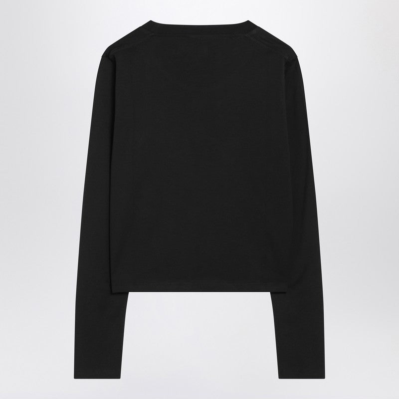Loulou Studio Black cotton crew-neck T-shirt