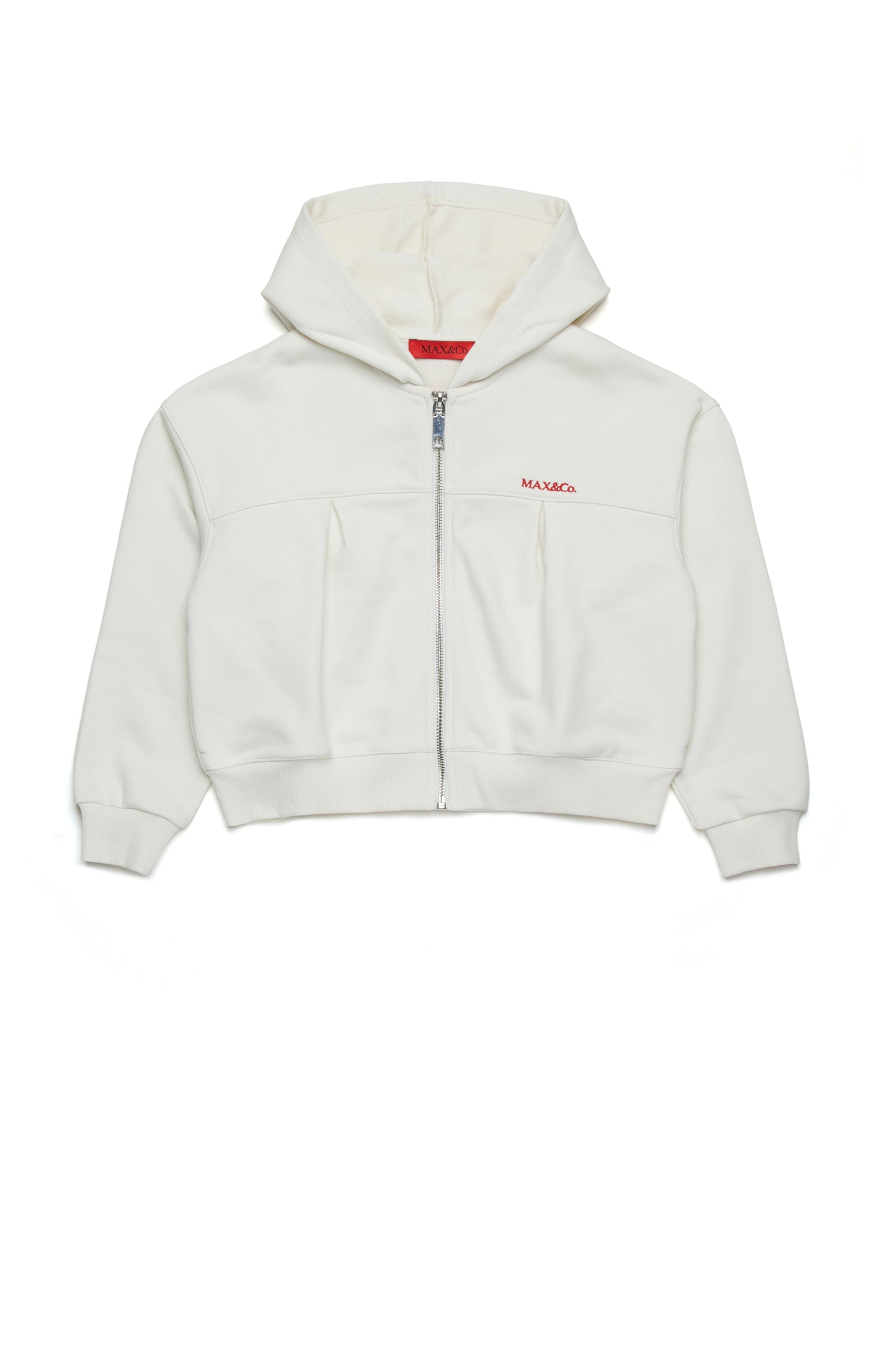 MAX&Co. Lily White Cotton Zip Hoodie