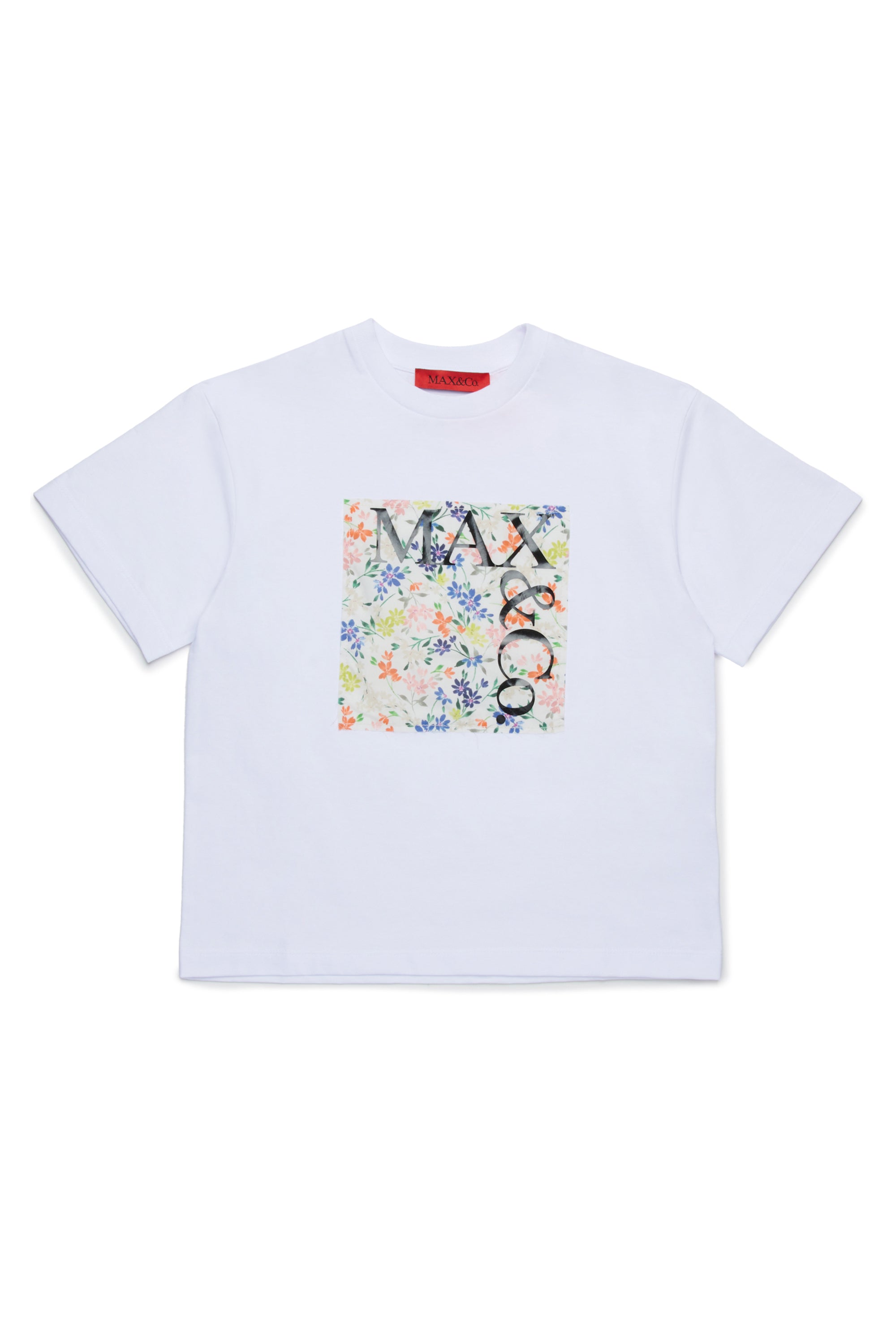 MAX&Co. White Graphic Cotton T-Shirt