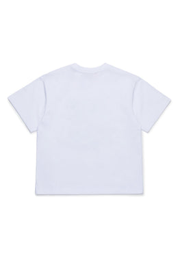MAX&Co. White Graphic Cotton T-Shirt