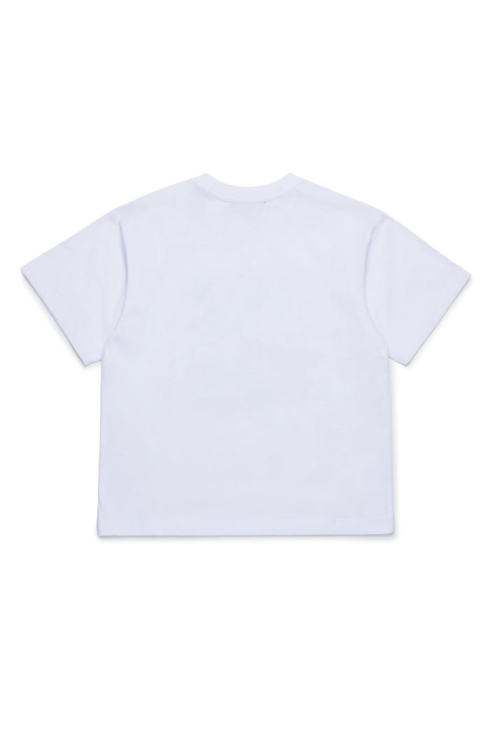 MAX&Co. White Graphic Cotton T-Shirt