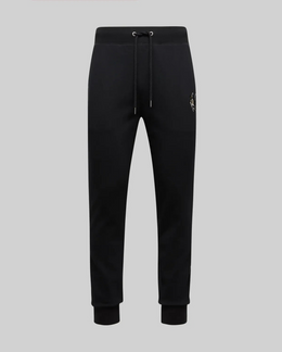 Psycho Bunny Auguste Floral Patch Jogger Pants in Black