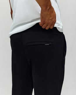 Psycho Bunny Auguste Floral Patch Jogger Pants in Black