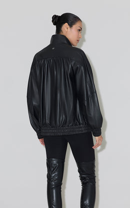 MIU Oversized Bomber Jacket in Leather
