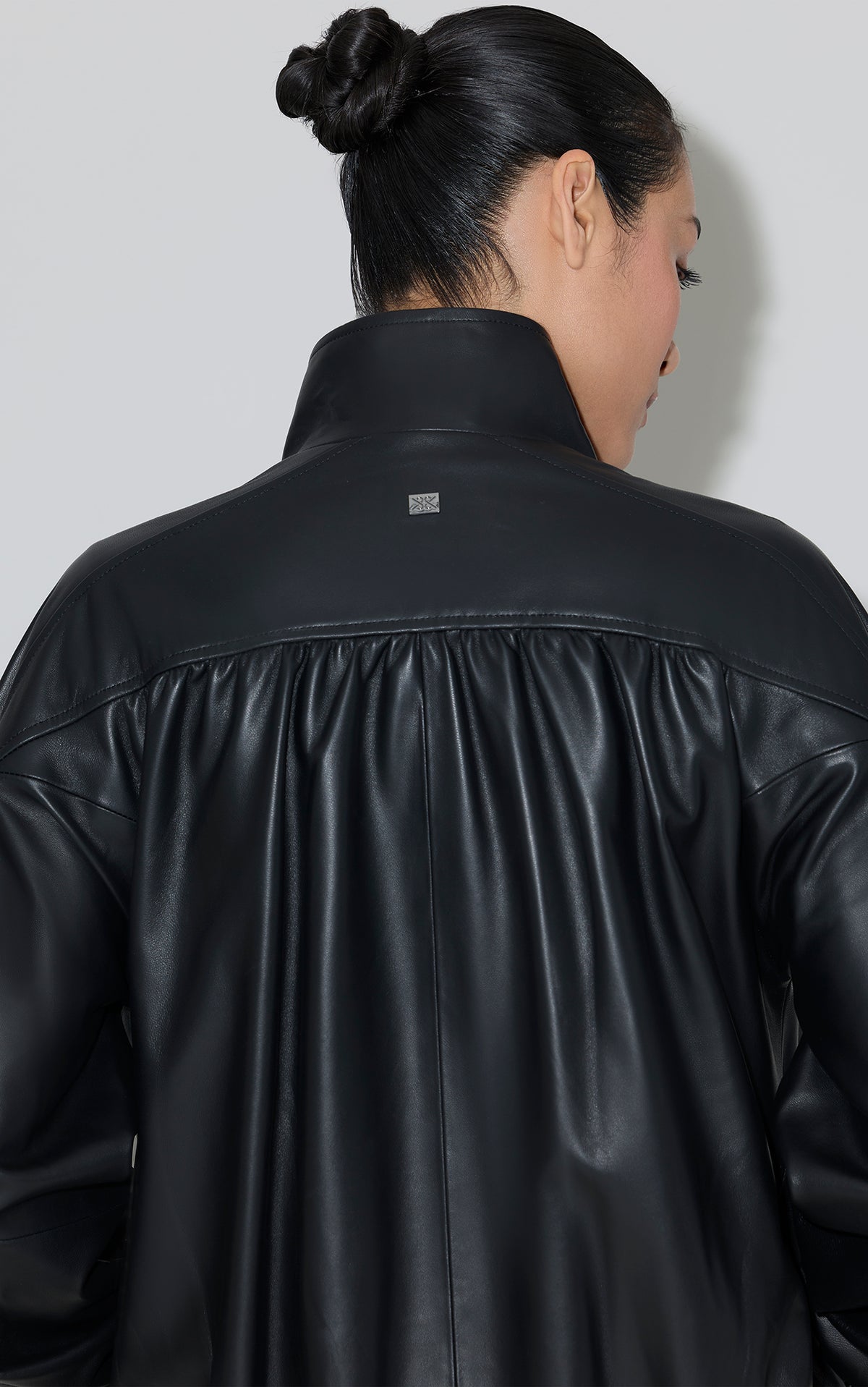 MIU Oversized Bomber Jacket in Leather