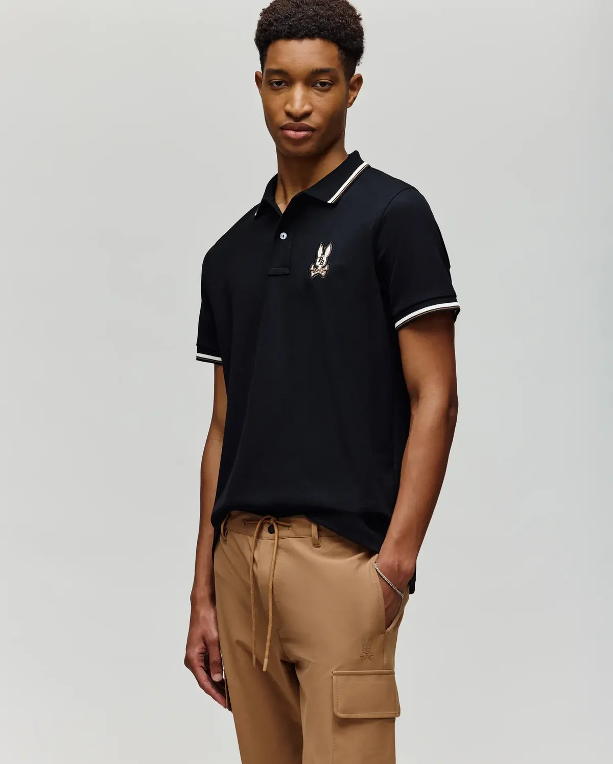 Psycho Bunny Mens wade pique polo
