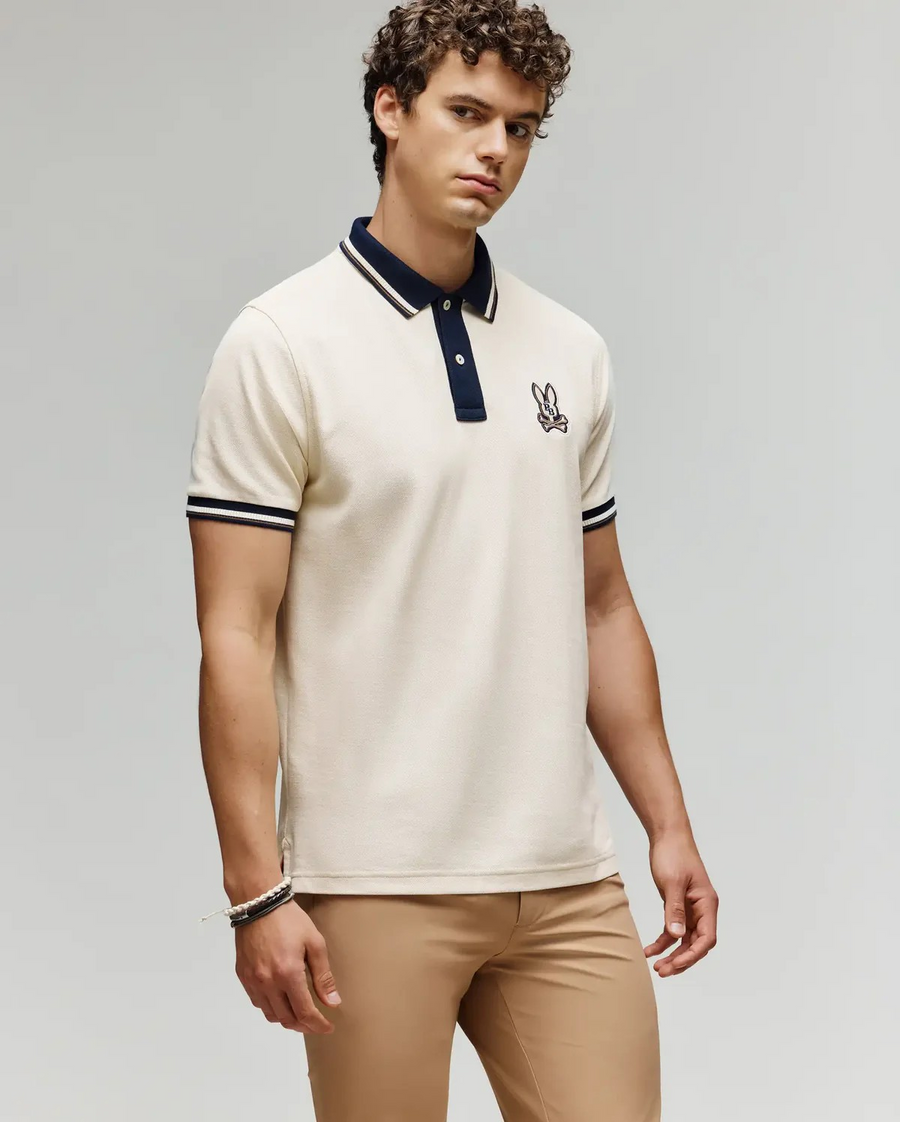 Psycho Bunny Mens wade pique polo