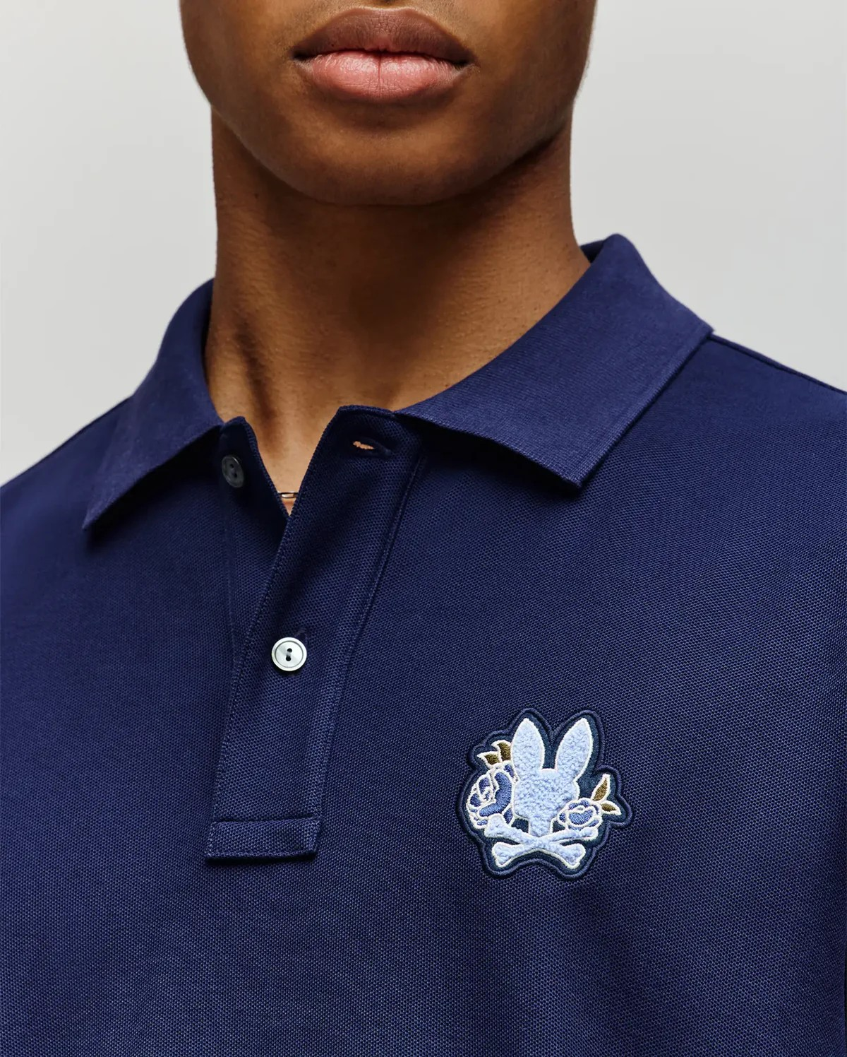 Psycho Bunny Auguste Pique Polo in Evening Blue