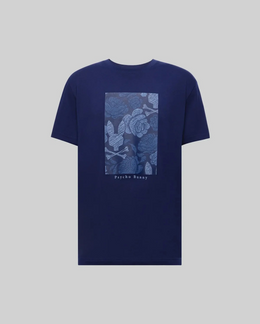 Psycho Bunny Rowen Graphic Tee in Evening Blue