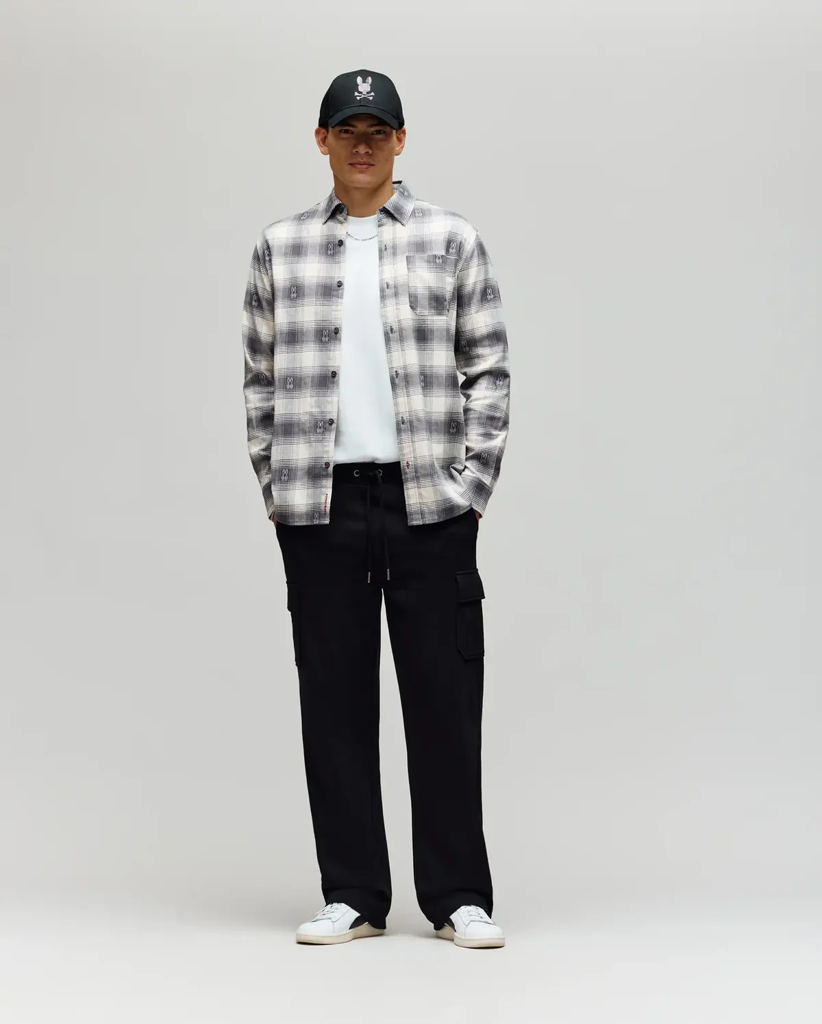 Psycho Bunny Mens Kurt Plaid Flannel Shirt