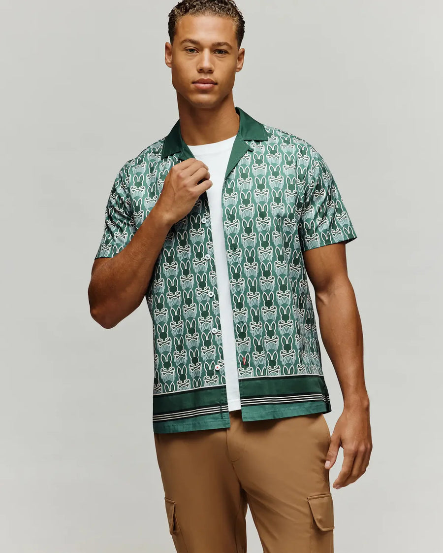 Psycho Bunny Mens Jake Poplin Shirt