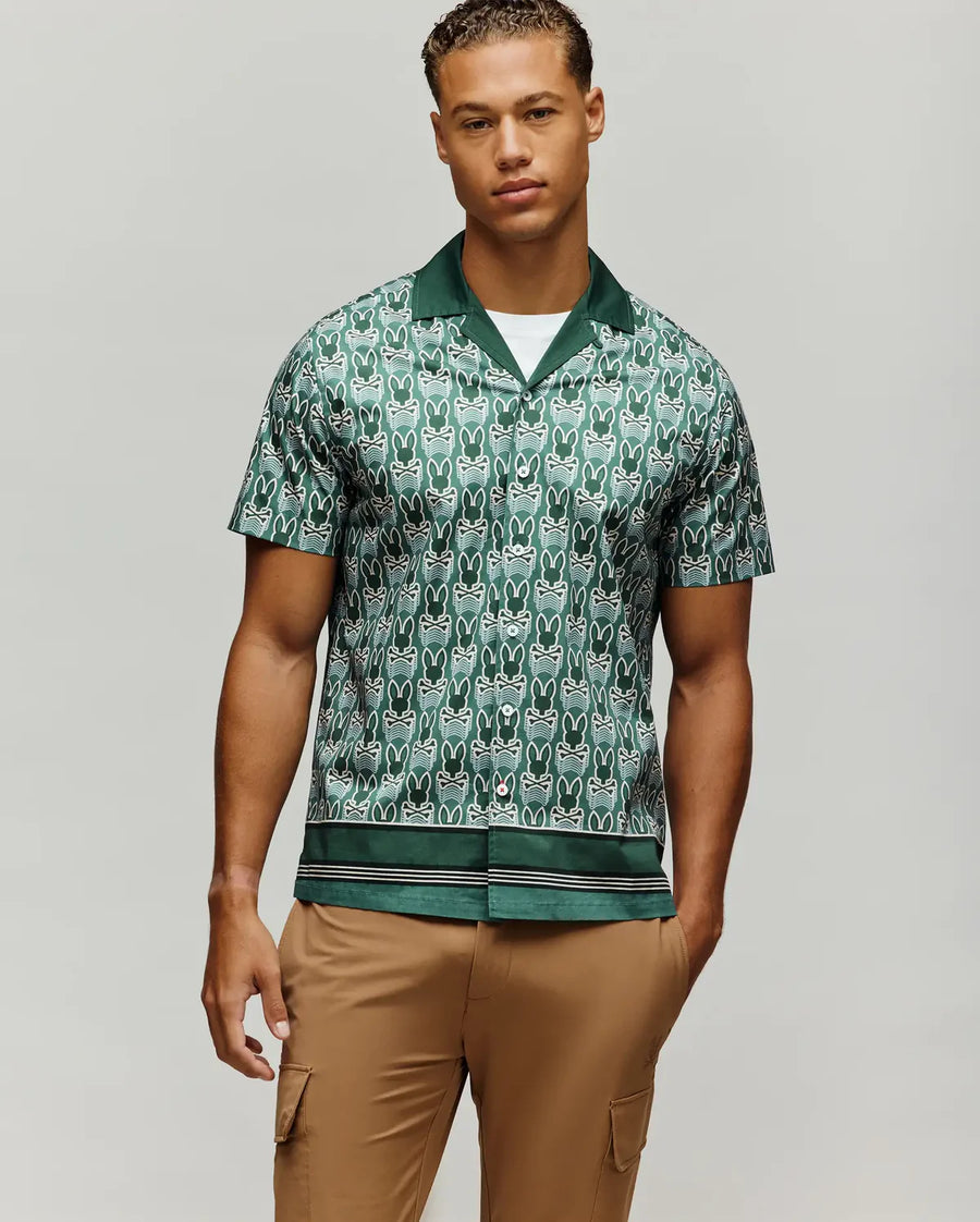 Psycho Bunny Mens Jake Poplin Shirt