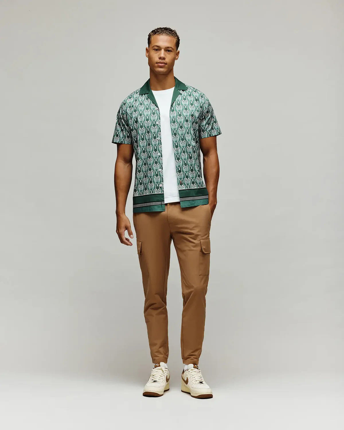 Psycho Bunny Mens Jake Poplin Shirt
