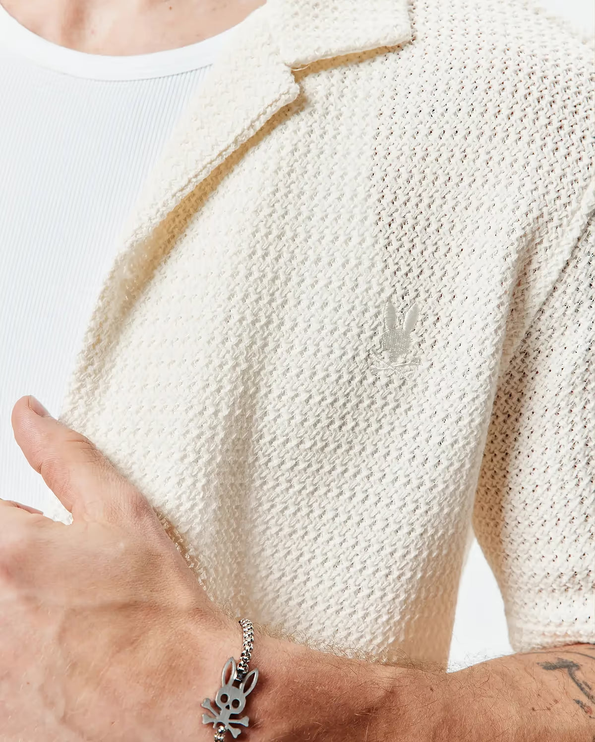Mens achille crochet shirt