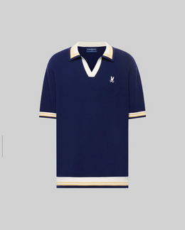 Mens Carter Johnny Collar Knit Polo