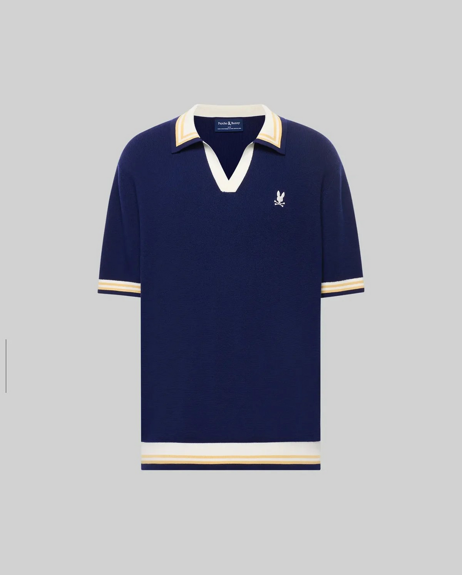 Mens Carter Johnny Collar Knit Polo