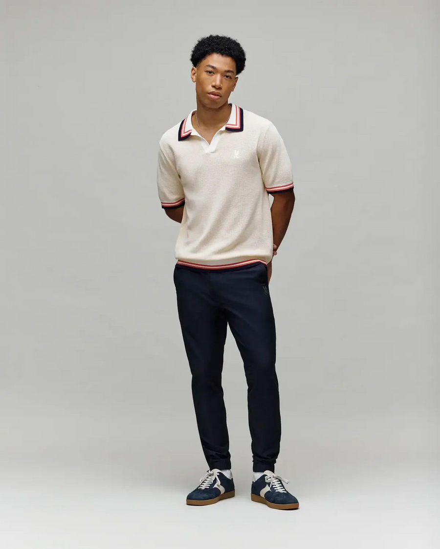 Mens Carter Johnny Collar Knit Polo