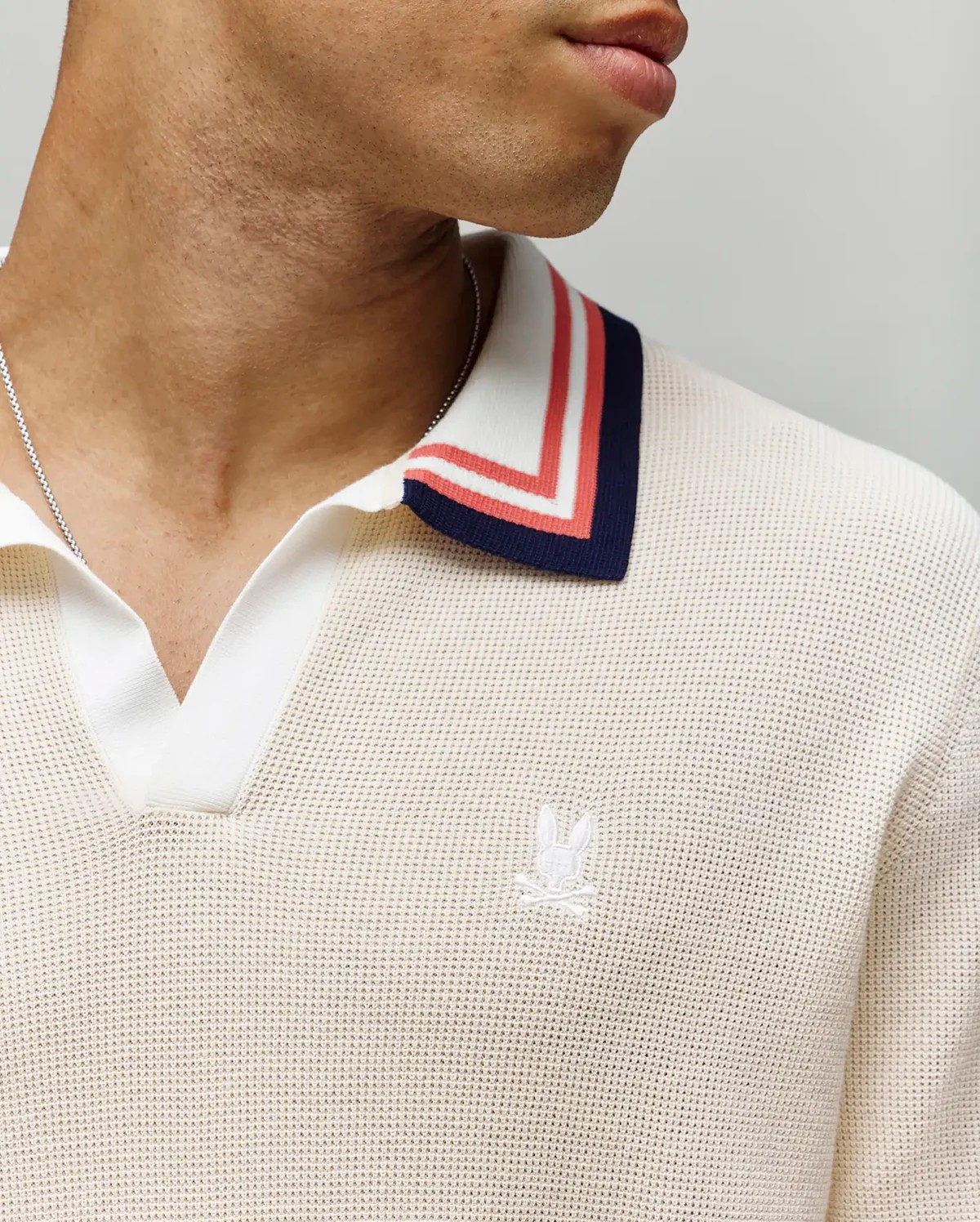 Mens Carter Johnny Collar Knit Polo