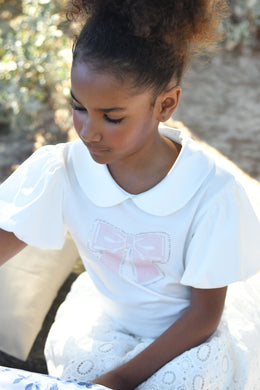 Mallory Bow Top Snowdrop