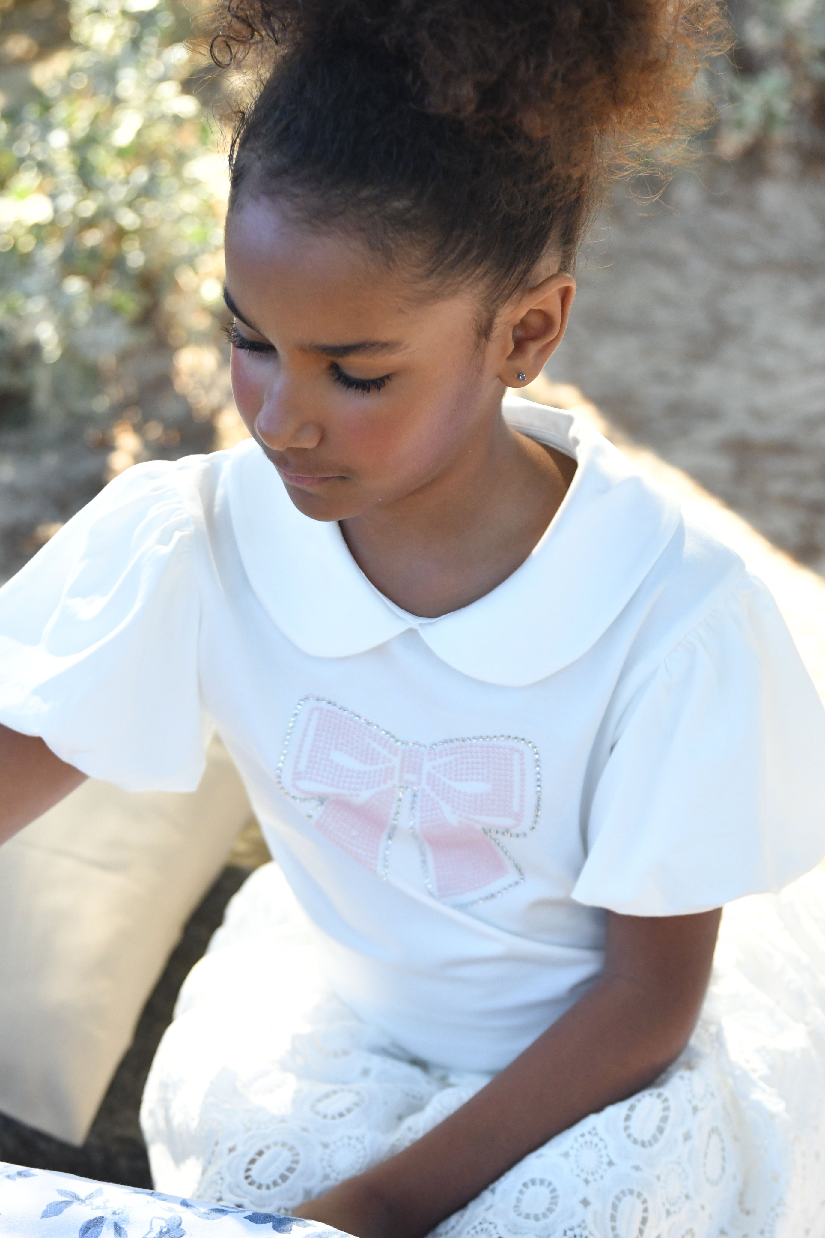 Angel Face Mallory Bow Top Snowdrop