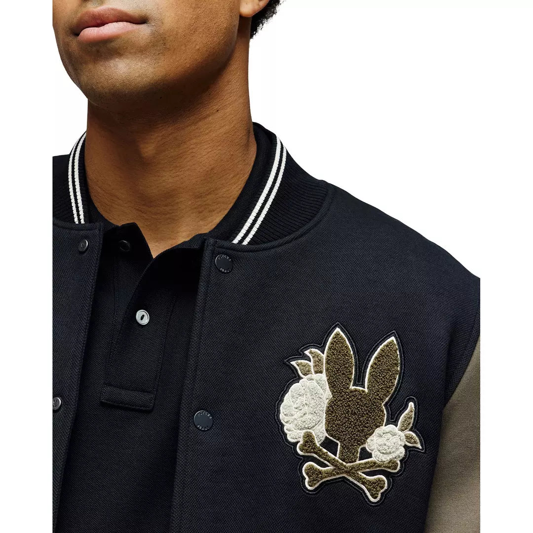 Psycho Bunny Men's Auguste Knit Bomber Jacket