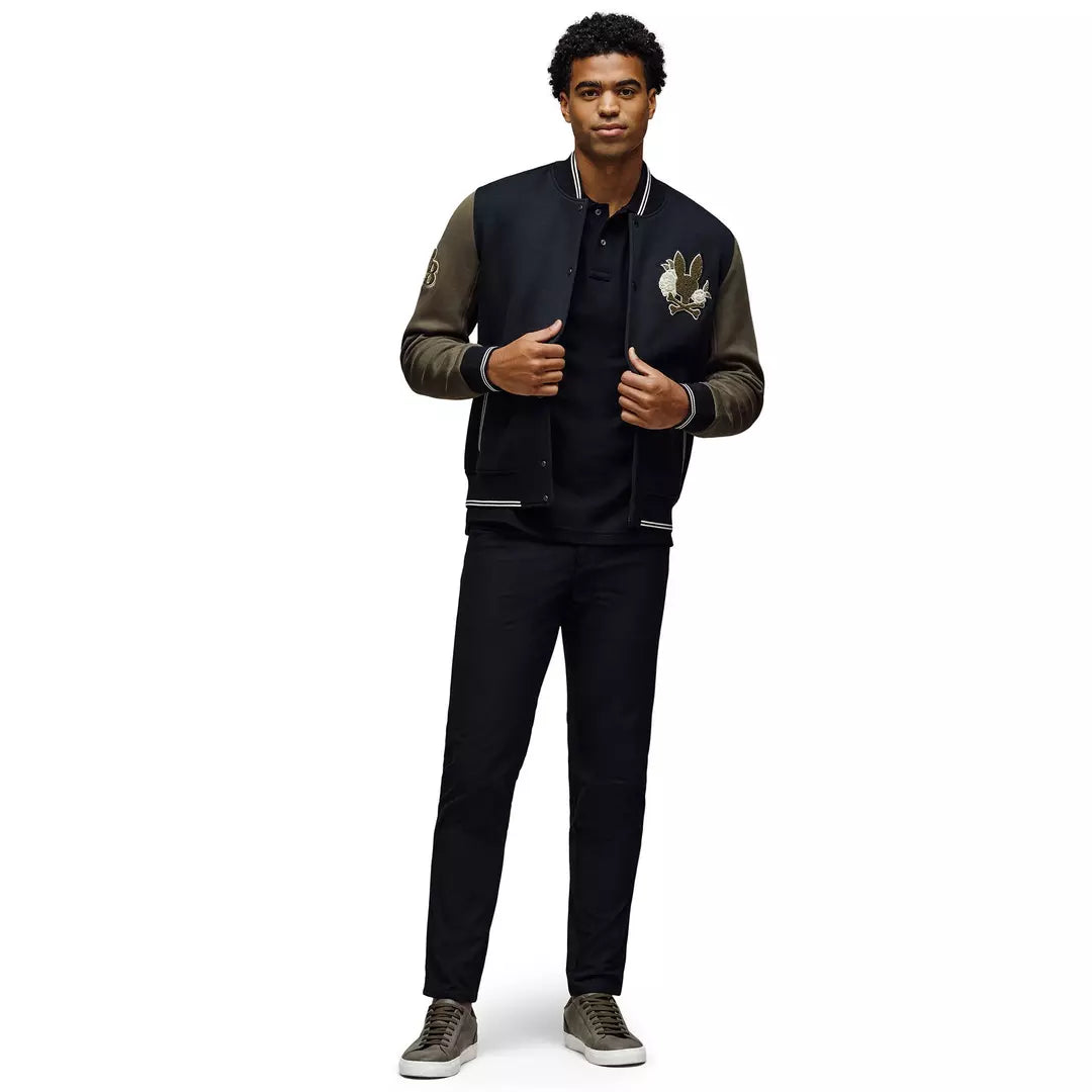 Psycho Bunny Men's Auguste Knit Bomber Jacket