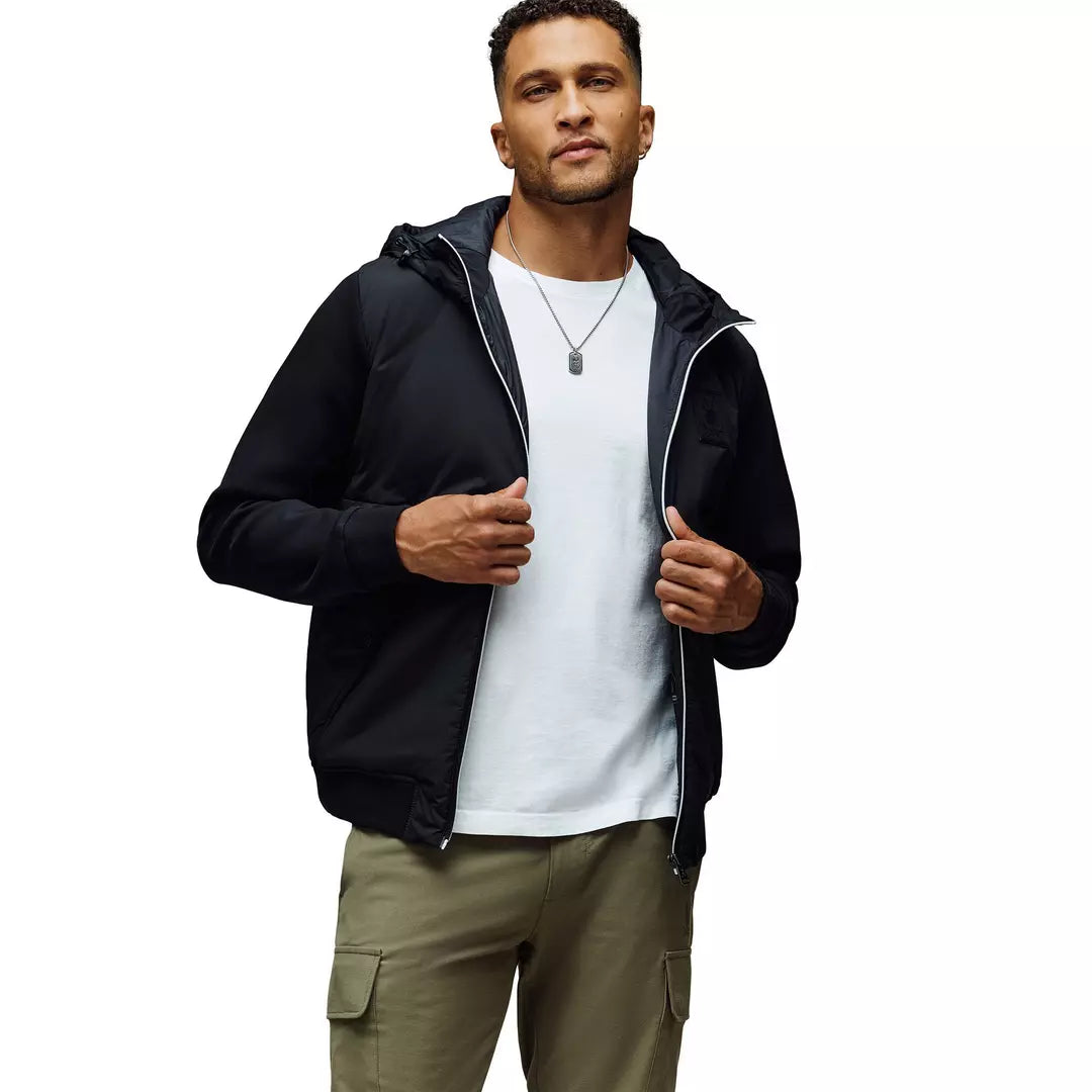 Psycho Bunny Reeves Mixed Media Jacket in Black