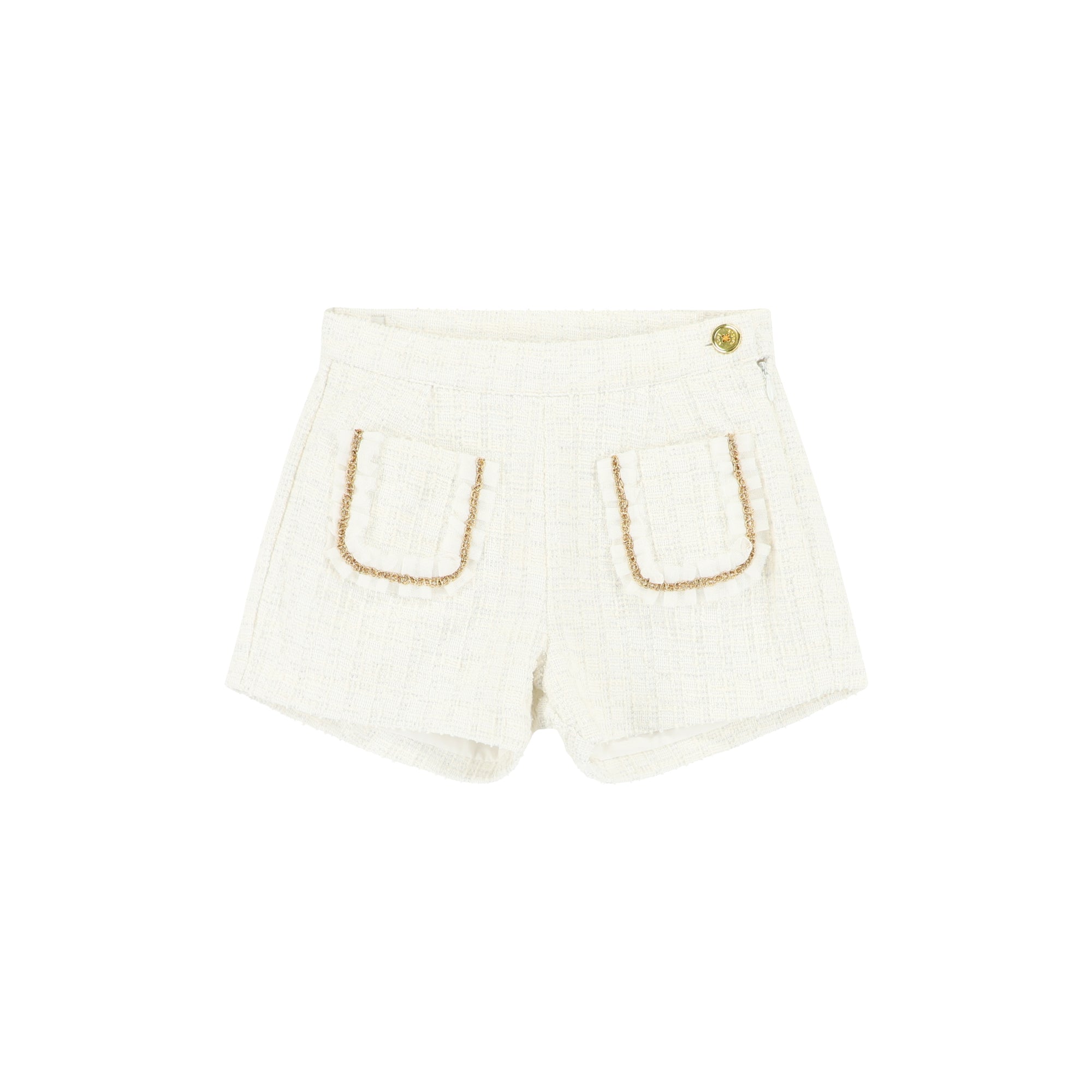 Angel Face Nessa Tweed Shorts Snowdrop